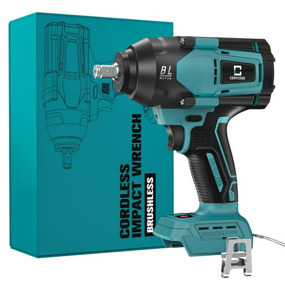 1/2 inch Cordless Impact Wrench for Makita Battery with LED Light, 600FT-LBS (810N.m) Brushless Electric Impact Gun