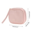 thumbnail image 2 of Unique Bargains 1 Pc Portable Square Shaped Makeup Bag for Travel Pink PU, 2 of 5