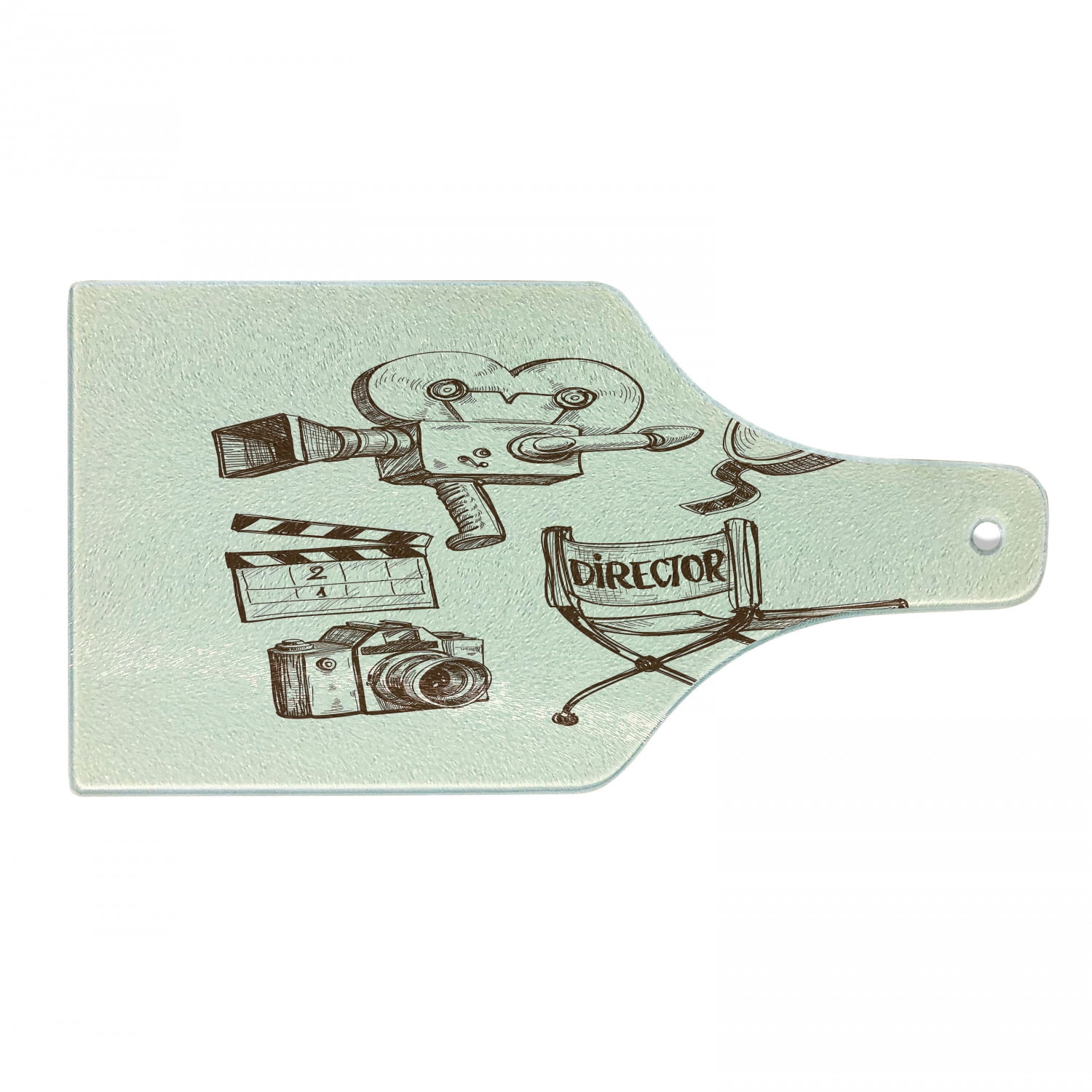 Movie Theater Cutting Board, Photography and Cinema Vintage Set in