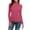 Hot Pink, variant on Rigardu Women Casual Solid Long Sleeve Mock Turtleneck Blouse Tops Slim Fit Stretchy Layer Tee Shirts Black + L