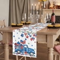 thumbnail image 2 of Table Runners 90 Inches Long Dress Scarves, Independence Day Farmhouse Coffee/Dining/Kitchen Table Runner for Living Room, Farmhouse American Flag Truck Star Love 13x90 Inch, 2 of 9