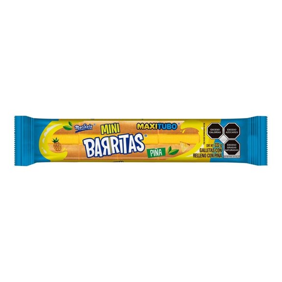 Galletas Barritas Maxitubo mini con relleno con piña 222 g
