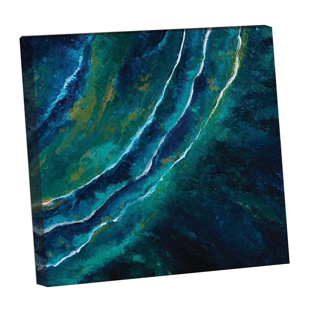 Abstract Art Design by Artist Sarah Wahl - 14"x14" Canvas Artwork - Multi-Color 20 x 30