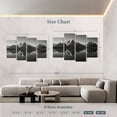 thumbnail image 4 of Elephant Stock - Grand Teton Mountains BW Wall Art - Horizontal Multi Panel - 4 Piece Living Room Wall Decor - Photography Nature Canvas Print - Gray and Black Decor - 84" x 54", 4 of 8