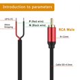 thumbnail image 4 of Flexible Auditory Y Splitter Cable Auditory Male to Bare Wire Open End Pigtail Connection for Superior Sound in Home Theaters silver, 4 of 4