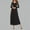 Style8-Black dresses for women, variant on Mceream Women's V-Neck Flare Sleeve Fit-and-Flare Dress, Midi Length, Lightweight Woven Fabric for Brunch, Wedding Guest, Summer Black XL