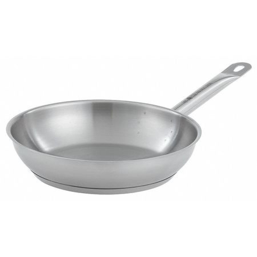 VOLLRATH 3809 Stainless Steel Fry Pan, 91/2 In. Dia.