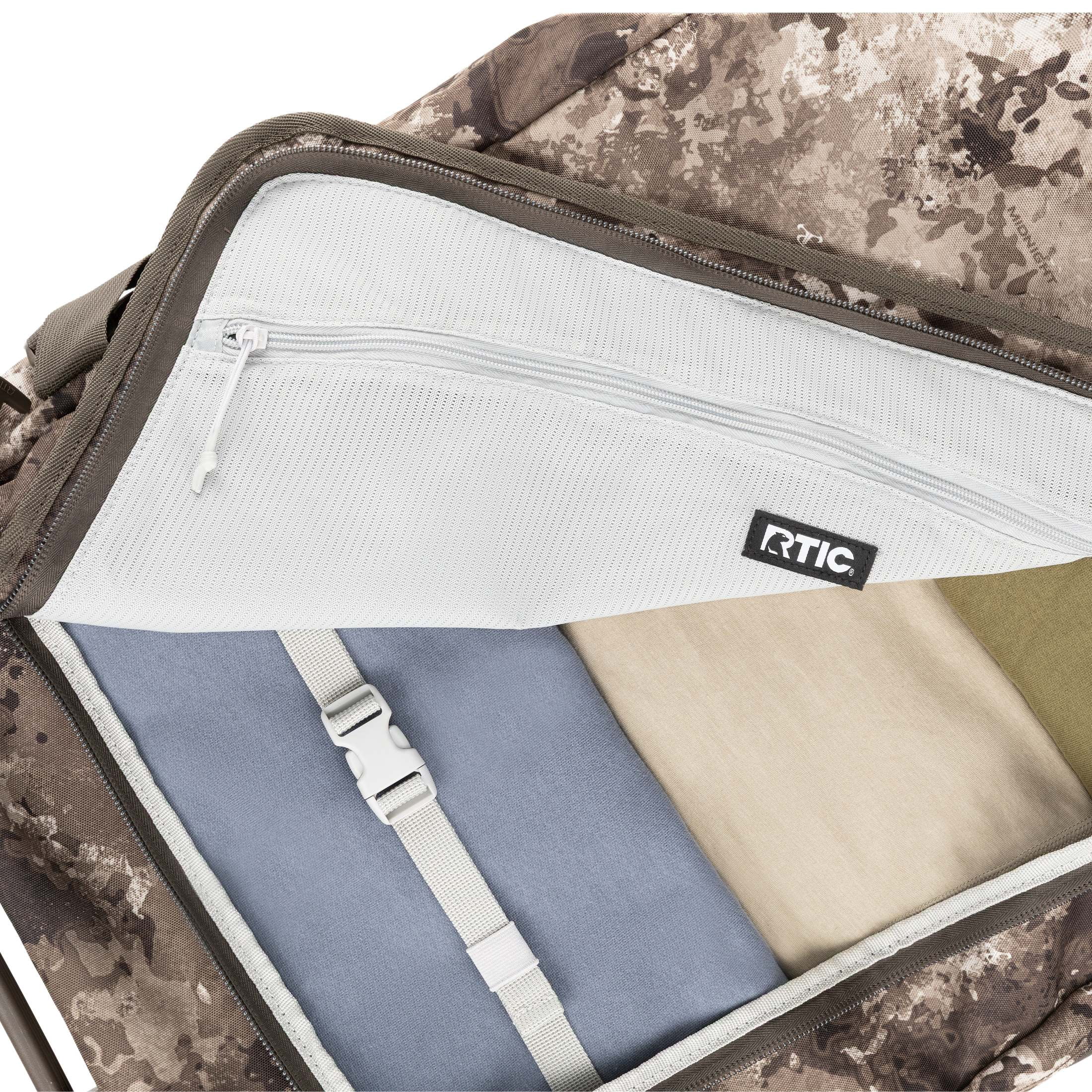 RTIC Road Trip Duffle Bag, Large, Water Resistant, Durable Fabric, Navy & Denim