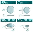 thumbnail image 3 of MALACASA 24 pcs Dinnerware Sets, Plates and Bowls Set for 6, Stoneware Dinner Set, Blue, 3 of 6