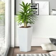 thumbnail image 4 of LuxenHome White MgO 18.5in. H Tall Tapered Planter, 4 of 6