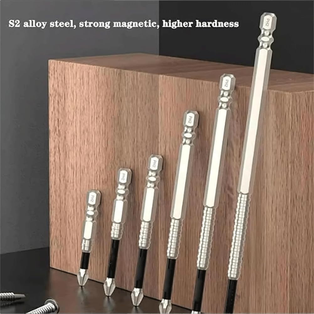 K5 Anti Slip Bit, High Magnetic Screwdriver Drill Bit Set, 2025 New Upgrade Anti Slip Ph2 Impact Driver Set, Alloy Steel Materia Impact Resistant Bits for Home Diy Professional Use