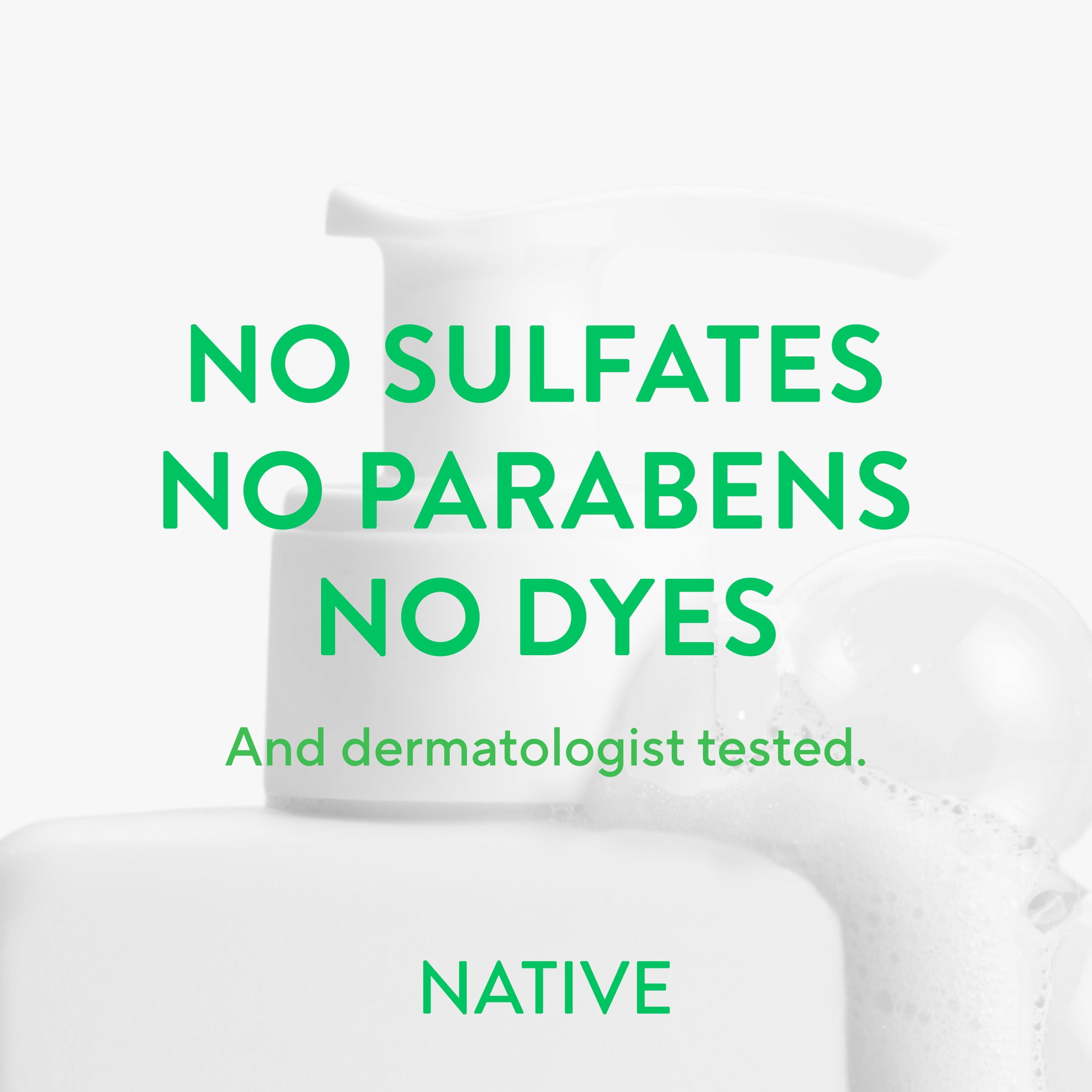 Native Gentle Face Wash for Sensitive Skin, Fragrance Free, Sulfate Free, with Vitamin B3 and Aloe, Dermatologist Tested, 12.5fl oz
