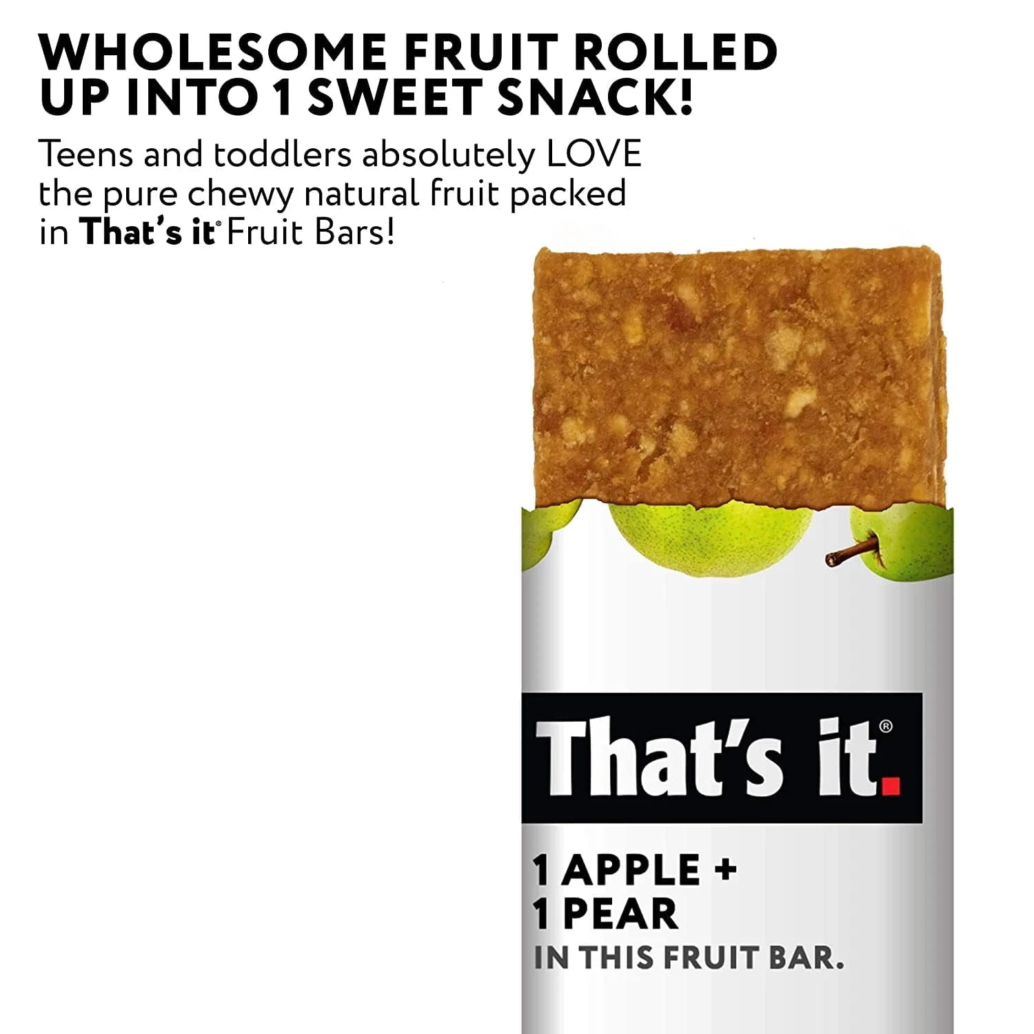 Thats It Apple and Pear Fruit Bar, 1.2 Ounce (Pack of 12)