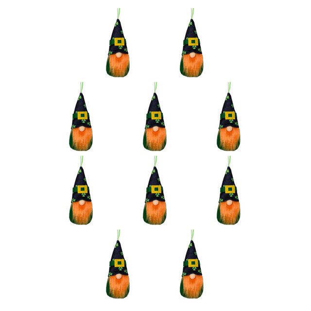 Monstrate St. Patrick Day Pendant Holiday Adorn Props Festival Adorno Muñecas sin rostro Colgantes Adorable Gnome Doll Tipo 2 Tipo 2 10piezas