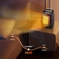 thumbnail image 3 of Portable Electric Space Heater - 1500W/750W Thermostat, Ceramic Desk Heater &amp; Fan, Safe Quiet <45 dB,Tip-Over Overheat Protection (Black), 3 of 8