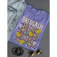 thumbnail image 3 of Tiki-Beach Hawaiian Vacation Vibes Graphic Women's T-shirt, 3 of 4