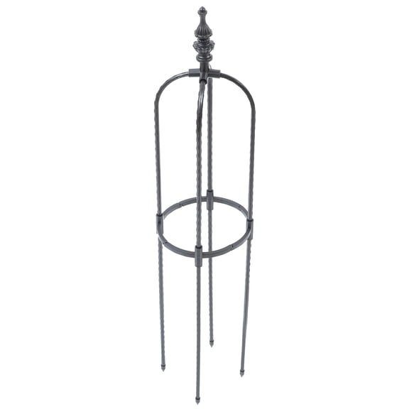ADDHAT Garden Climbing Frame for Plants, Black Steel and Plastic Vine Support Trellis for Outdoor and Indoor Use