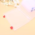 thumbnail image 3 of Caja de almacenamiento transparente de plástico transparente para documentos, archivador, soporte portátil con hebilla roja, 3 of 6
