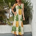 thumbnail image 3 of Lunarable Pineapple King Size Sleeveless Dress Dresses Summer Women Dresses Clothing Woman Dresses Dress, 3 of 6