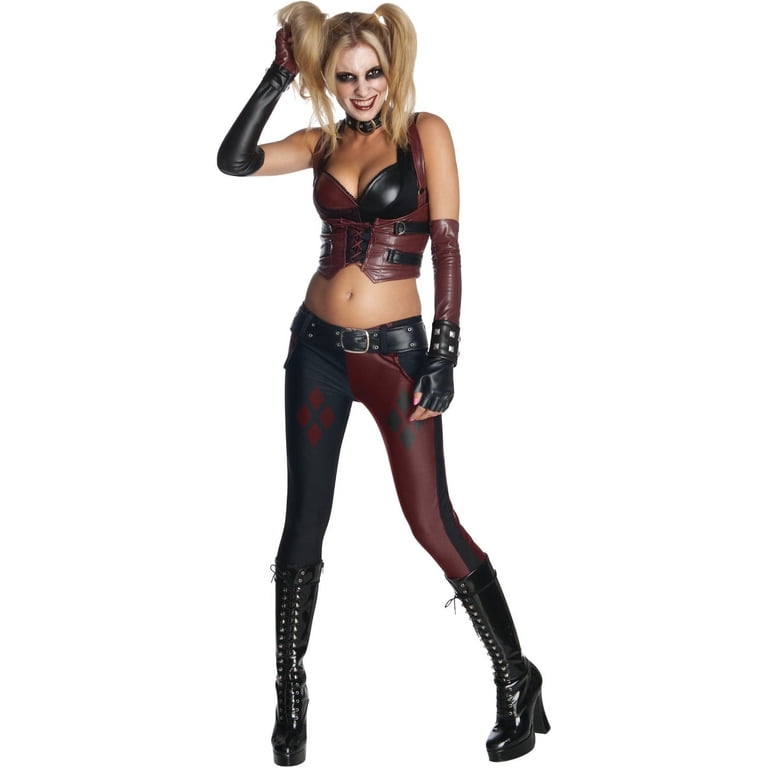 RUBIES II DC Comics Arkham City Harley Quinn Costume, Women's XS, Halloween  Adults Cosplay