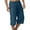 CC04-Blue, variant on IYYVV Cotton Linen Capris Pants for Men Casual Lightweight Drawstring Elastic Waist 3/4 Summer Beach Yoga Shorts with Pockets Blue XL
