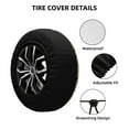 thumbnail image 2 of Yiaed Camp Badge Print Tire Wheel Cover, Waterproof Spare Tire Cover Fit for Jeep, Truck,Trailer, RV, SUV, Camper and Most Vehicle-14 inch, 2 of 6