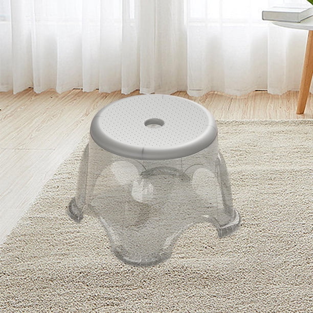 Taburete escalonado para niños, ergonómico, antideslizante, multiusos, taburete para cambiar zapatos para baño Gris Medio BLESIY taburetes pequeños