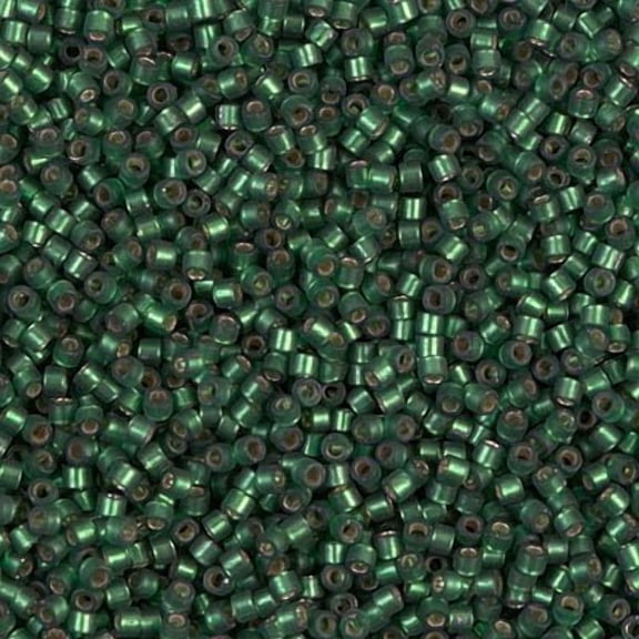 Miyuki Delica Seed Beads DB0690/DB690 11/0 Silver Lined Olive Semi-Frosted 7.2 Grams