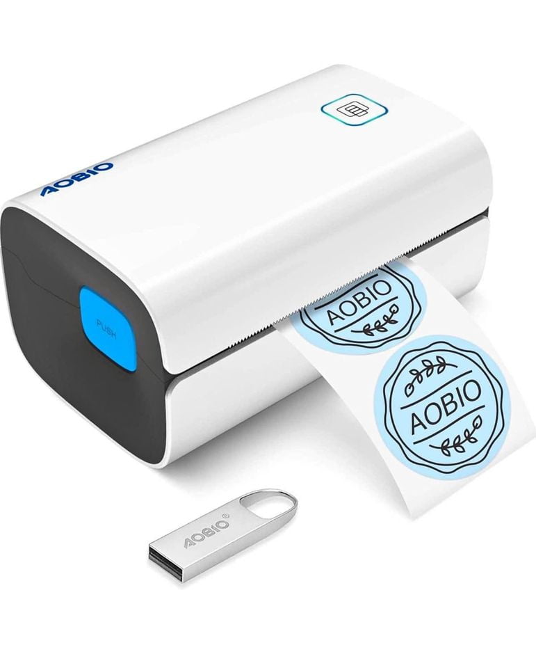 vretti Thermische Printer, Verzendlabelprinter, Thermische labelprinter 4x6 voor verzendetiket, verzendlabel, compatibel met Windows, Mac OS en Linux- systemen