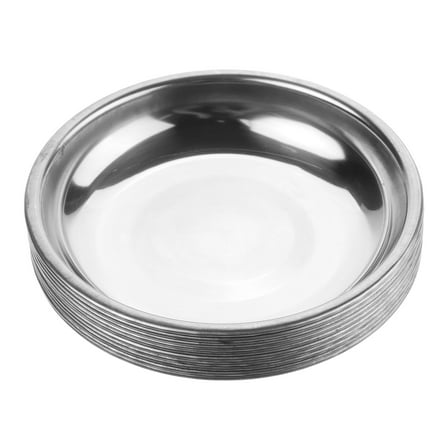 HINTRMENT Appetizer Plates Silver Casual Meals 10Pcs 3Inch