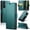 Green, variant on For Samsung Galaxy A37 A57 Case with Card Holder, Wallet Case for Women Men with RFID Blocking, Durable Leather Kickstand Magnetic Clasp Shockproof Phone Case