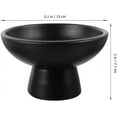 thumbnail image 3 of Yardwe Ceramic Fruit Bowl, 5 Inch Footed Bowl Round Dessert Bowl Decorative Bowl for Kitchen Table Decor (Black), 3 of 9