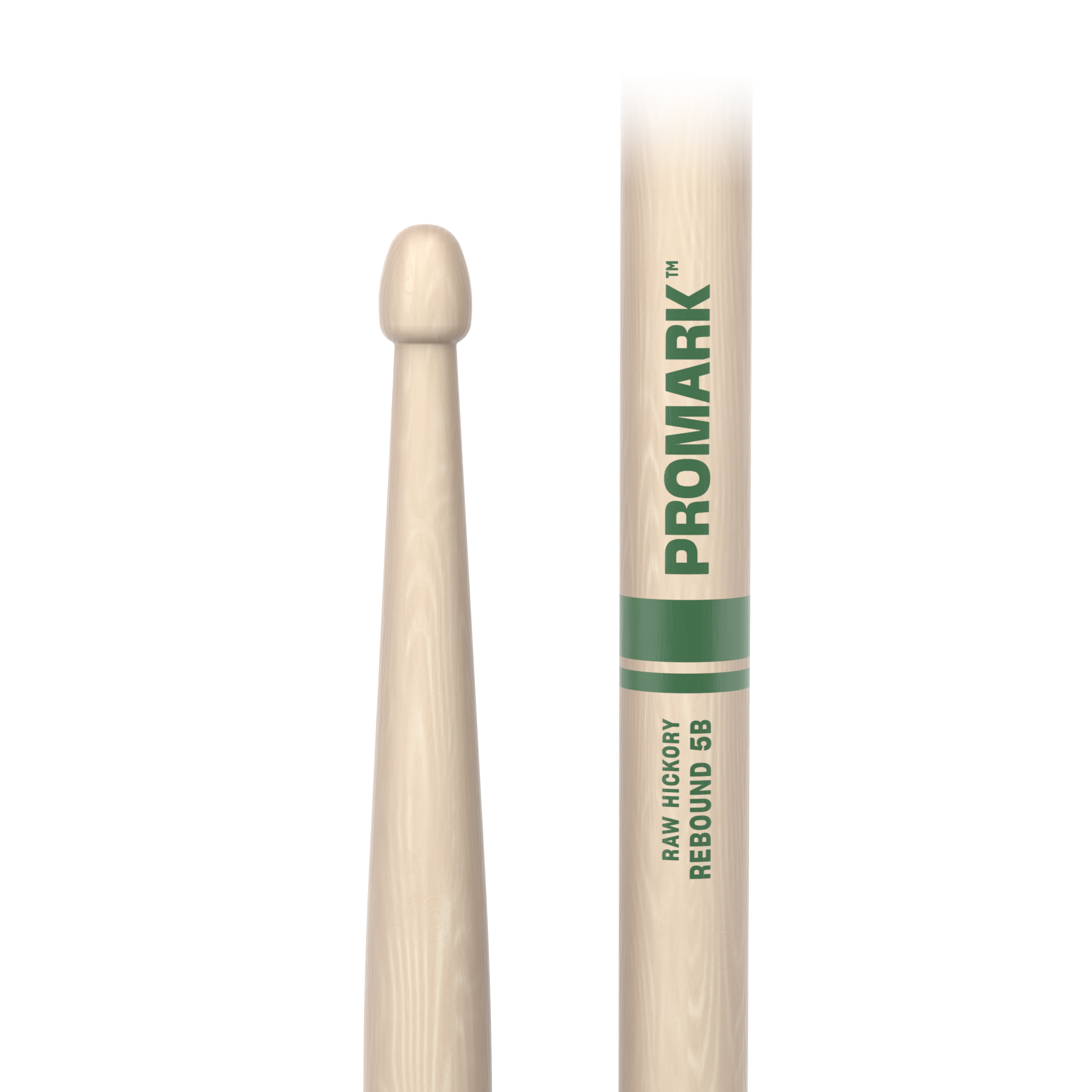 ProMark Rebound 5B Raw Hickory Drumsticks Acorn Wood Tip