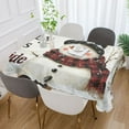 thumbnail image 5 of BZSMCE Square Tablecloth Snowman with The Words Pattern Tableclothes, 5 of 9