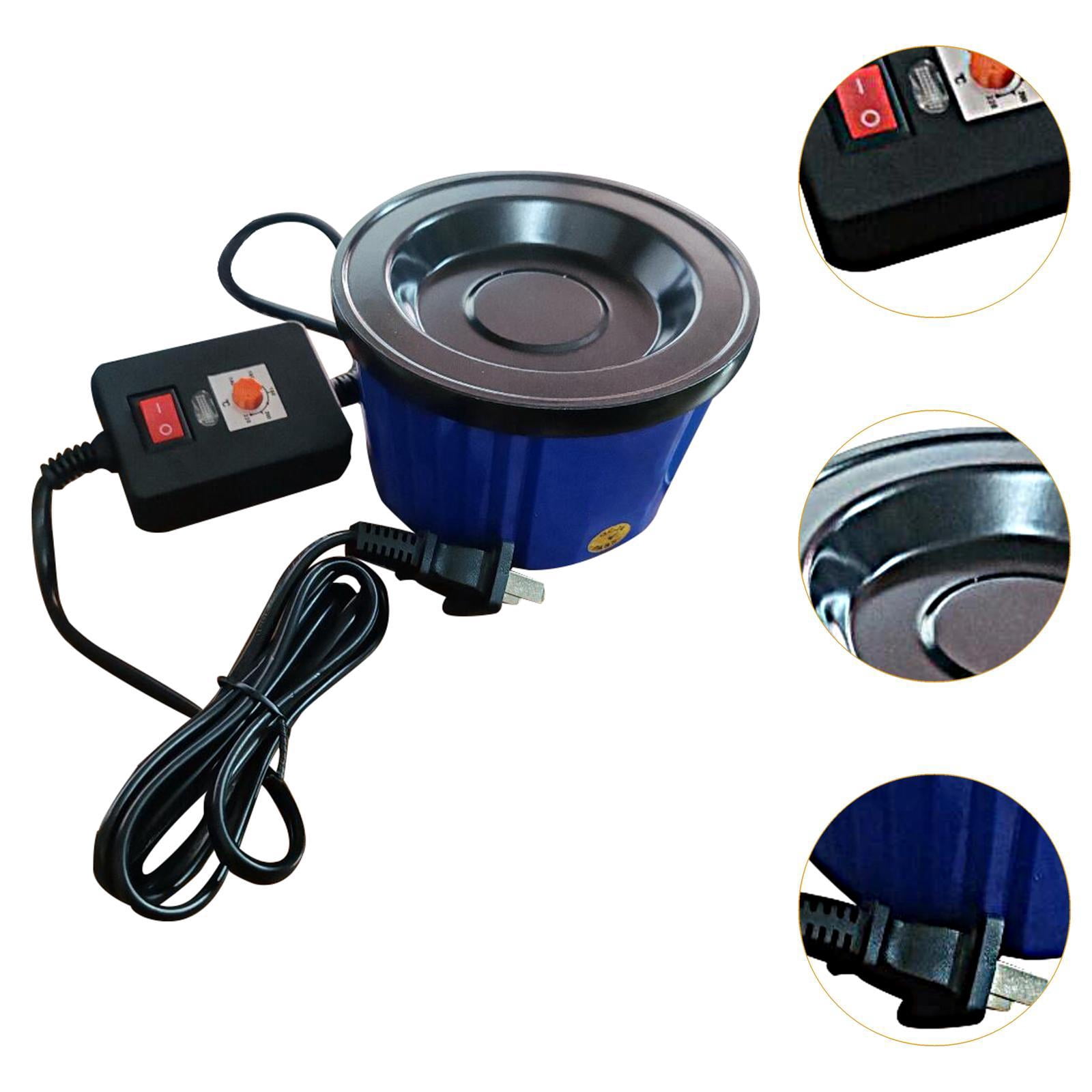 S SERENABLE Hot Melt Glue Pot Adjustable Temperature 284-428 degreeF 100W Fits Sticks and Pellets 80ml Small Glue Pot Electric for Crafting DIY
