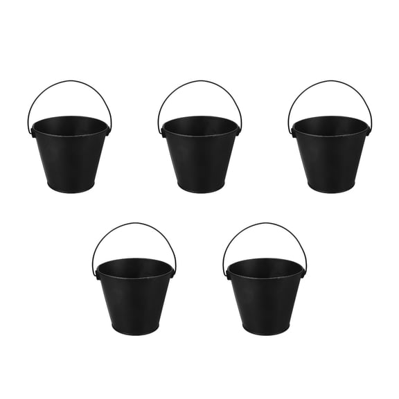 5pcs Tinplate Grease Bucket Barbecue Oil Bucket Grill Drip Grease Bucket Grill Drip Bucket