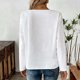 thumbnail image 5 of Mujeres 3/4 Manga Tops Y Blusas de Color Sólido con Botones Cuello Redondo Casual Top de Moda 3/4 Manga Tops Casuales para Mujeres, 5 of 7