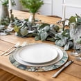 thumbnail image 6 of Round Placemats Palm Leaves 15 inch Set of 6 Table Mats for Dining Table Rustic Summer Tropical Plants Heat Resistant Non-Slip Kitchen & Home Decorative Place Mat Set, 6 of 8