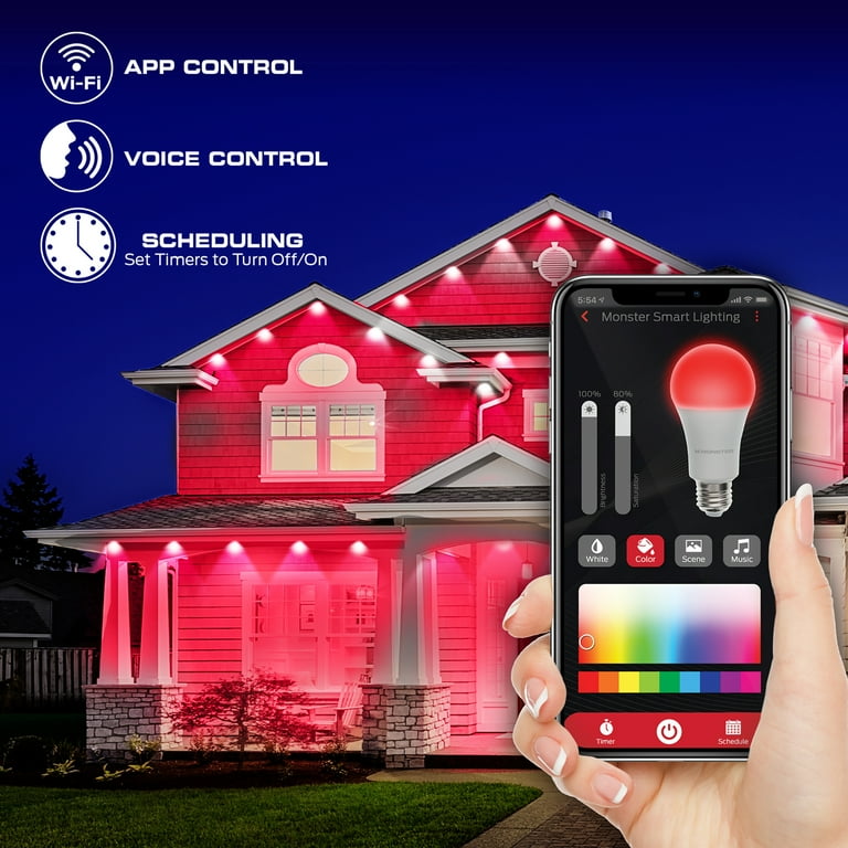 注文割引 Monster RGBIC+ LED 36 50ft, Lights, Outdoor Permanent Smart ライト・ランタン
