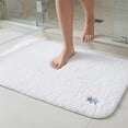 thumbnail image 5 of REGALWOVEN High-End Bathroom Rug - Ultra Plush Absorbent Microfiber Bath Mat, Non-Slip Machine Washable Shag Shower Rug White Starfish Pattern 32" x 20", 5 of 6