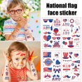 thumbnail image 1 of Fairnull 8Pcs/Set Tattoo Sticker Waterproof American Flag Pattern Independence Day Temporary Face Body DIY Sticker for Holiday, 1 of 11