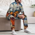 thumbnail image 7 of Sikiie Dog Guitar Starry Night Mens Pajama Set, Soft Warm Long Sleeve Sleepwear, Cozy Button-Down Pjs for Men-X-Large, 7 of 7