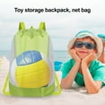 thumbnail image 4 of LShunze Large Mesh Beach Bag Tote Durable Sand Away Drawstring Beach Backpack Swim and Pool Toys Balls Storage Bags Packs, Stay Away from Sand and Water, Toy Not Included, 4 of 8
