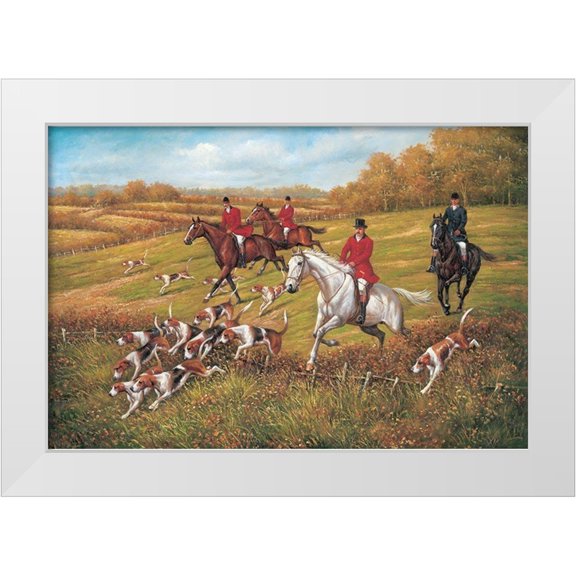 Schwarz, Johann 14x11 White Modern Wood Framed Museum Art Print Titled - Hunting near Bristol