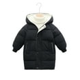 thumbnail image 2 of Esaierr 2-10Y Boys Girls Solid Color Winter Cotton Coats,Toddler Winter Coats,Kids Mid-Length Warm Cotton Jacket,Button Jacket Cotton Jacket,Zipper Button Warm Cotton Coats, 2 of 5
