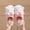 White Hello Kitty, variant on Cute 3D Cartoon Figure Closed Toe Warm Plush House Slippers, Fuzzy Fleece Lined Cozy Indoor Cotton Slides, 4 Styles Multi Sizes Ideal Birthday Gift