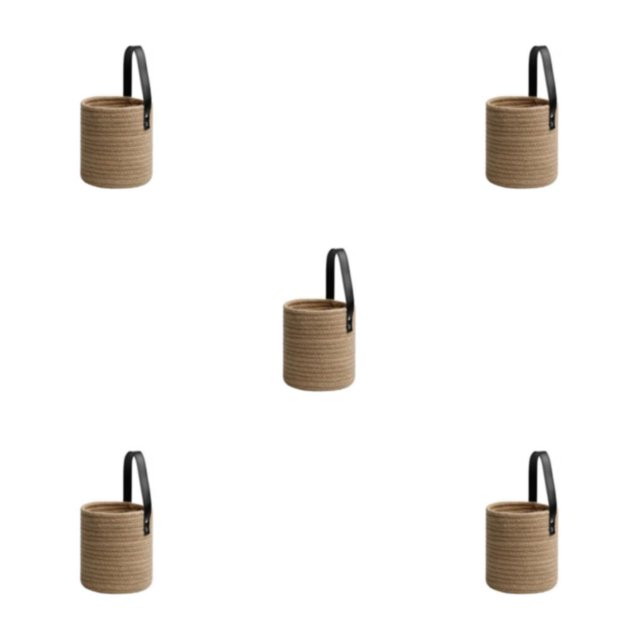 Ounissouiy Cesta de almacenamiento colgante, contenedor de toallas para plantas, maceta tejida de estilo nórdico, soporte de escritorio de vidrio Type2 NO2