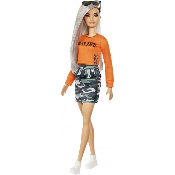 Barbie Fashionistas Doll, Original Body Type with Malibu Orange Top