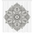 thumbnail image 3 of Ambesonne Mandala Shower Curtain, Eastern Psychedelic, 69"Wx84"L, White Charcoal Grey, 3 of 3