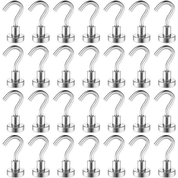 Strong Hooks Heavy Duty,25LBS Powerful Rare Earth Neodymium Hook for Classroom